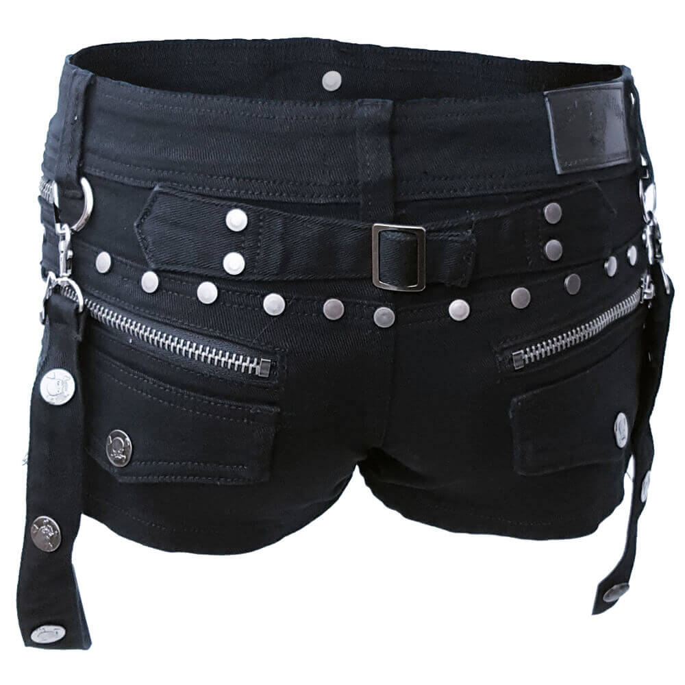 Women Sexy Black Mini Skirt | Gothic Attitude Short Skirt