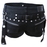 Women Sexy Black Mini Skirt | Gothic Attitude Short Skirt