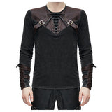 Men Devil Fashion Metal Studs Mens Steampunk Engineer Top - Alternative Gothic Dark Wear | Embrace Dark Aesthetic Men & Women Gothic Clothing
