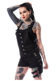Heartless Vixxin Gothic Glam Jumpsuit | Nathalie Playsuit with Adjustable Straps & Detachable Pocket
