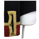 Women Gothic Wool Military Officer Coat | Victorian Slim Fit Black Coat