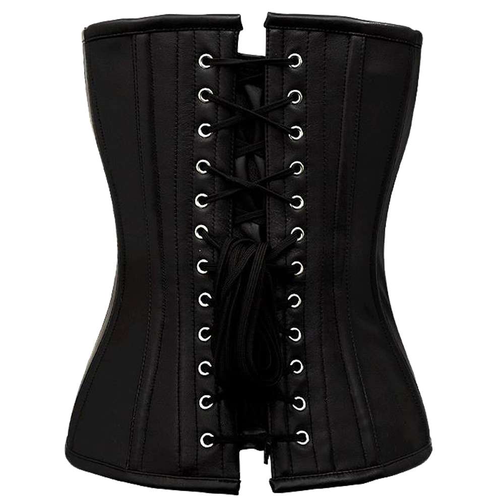 Women Real Leather Overbust Gothic Corset with Cups | Steel Boned Waist Training Bustier Corset