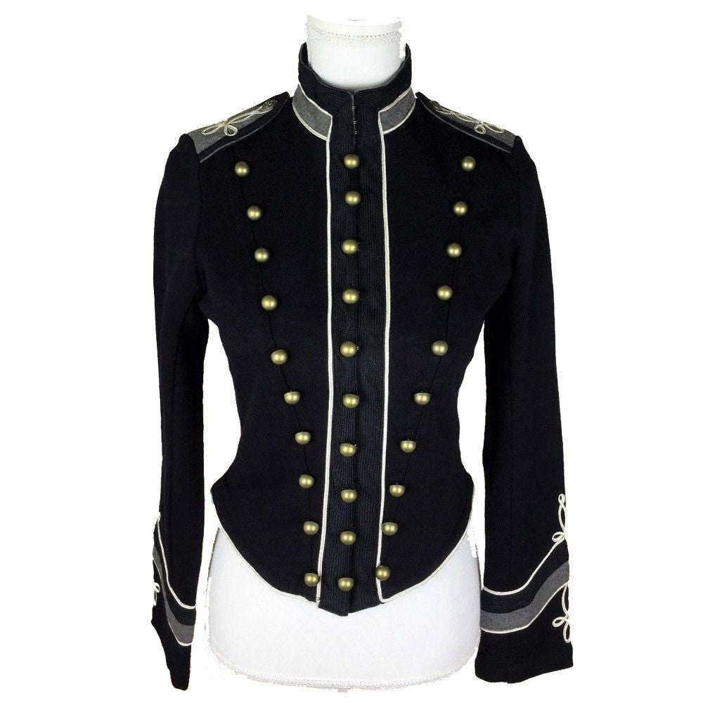 Women Army Military Officer Jacket | Ralph Lauren Denim & Supply Embroidered Band Coat