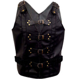 Men Real Leather Heavy Duty Vest Steampunk Gothic Style Vest Waistcoat - Alternative Gothic Dark Wear | Embrace Dark Aesthetic Men & Women Gothic Clothing