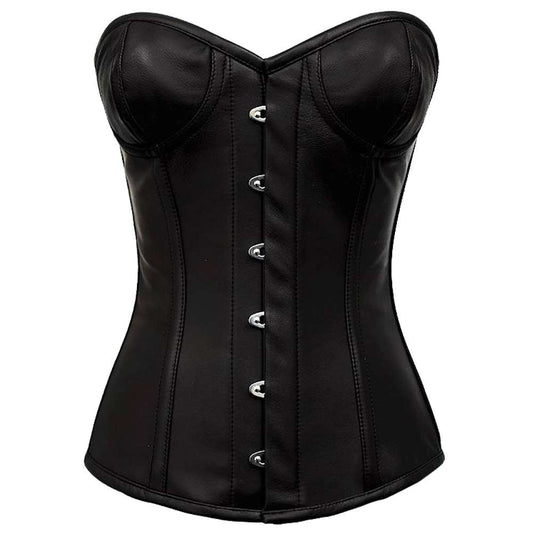 Women Donne Steampunk Underbust Corset | Real Crunch Leather Waist Trainer Corset