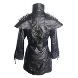 New Matrix Trench Bondage Gothic Coat Women Gothic Real Black Leather Coat - Alternative Gothic Dark Wear | Embrace Dark Aesthetic Men & Women Gothic Clothing