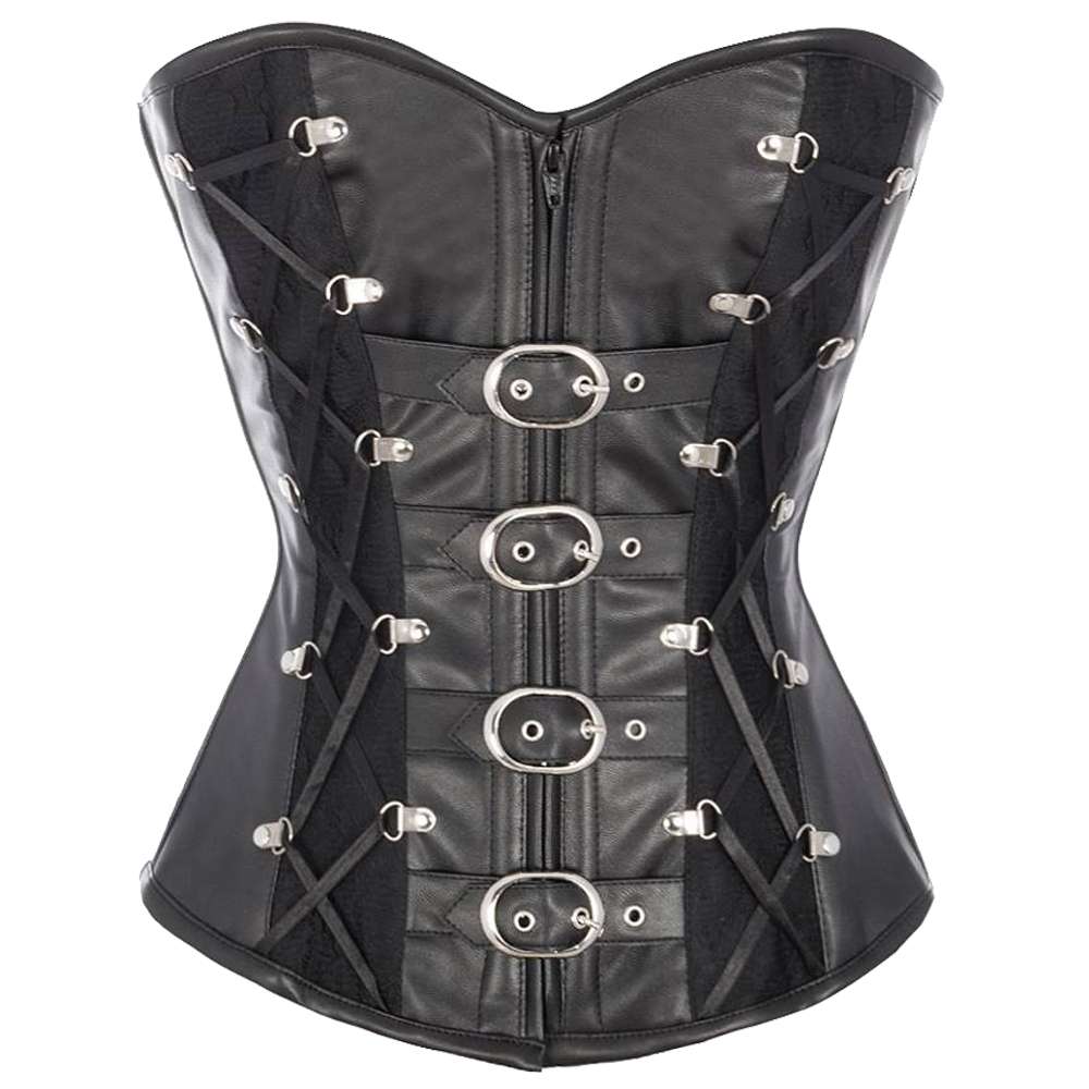 Women Overbust Leather Corset | Sheep Nappa Waist Training Gothic Corset