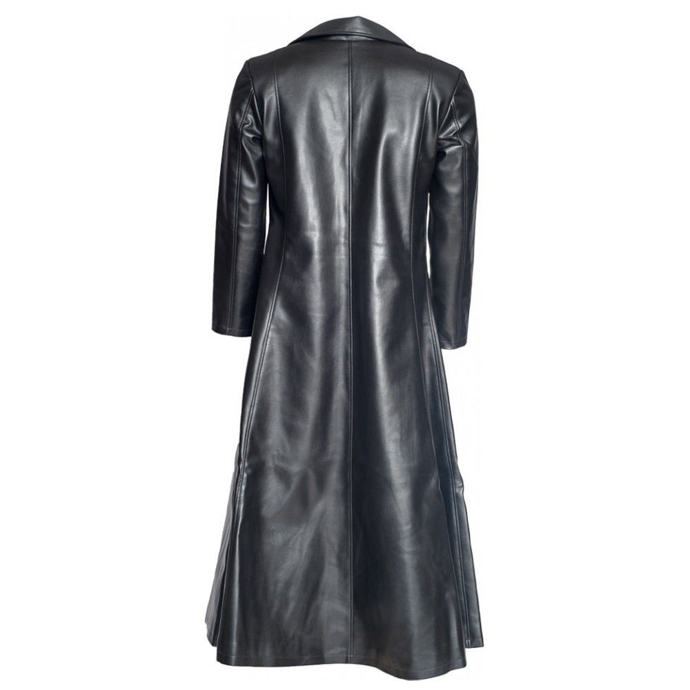 Handmade Men Long Coat Retro Leather Coat Trench Coat Steampunk Gothic Clothing - Alternative Gothic Dark Wear | Embrace Dark Aesthetic Men & Women Gothic Clothing