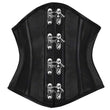 Women Giulietta Sexy Underbust Corset | Genuine Leather Steel Boned Waist Trainer Corset