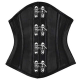 Women Giulietta Sexy Underbust Corset | Genuine Leather Steel Boned Waist Trainer Corset