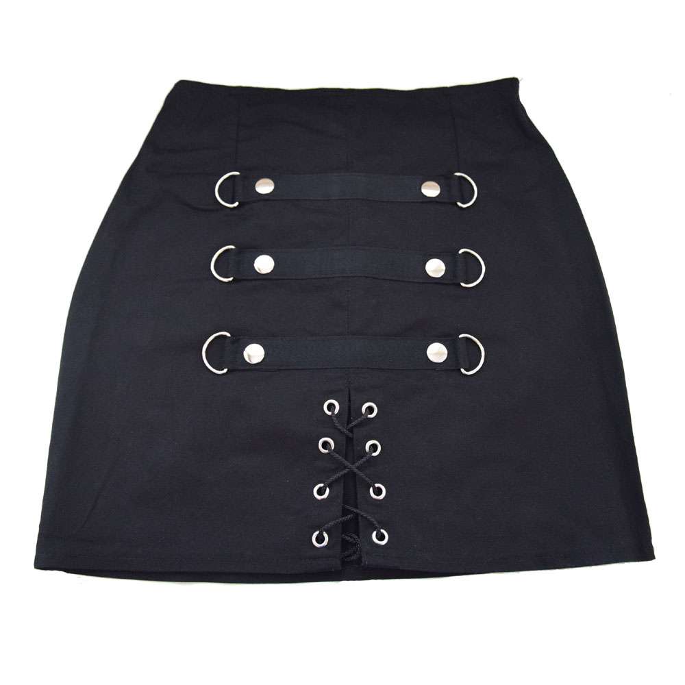 Women Gothic Phaze Pencil Skirt | Sleek Black Alternative Fashion Skirt