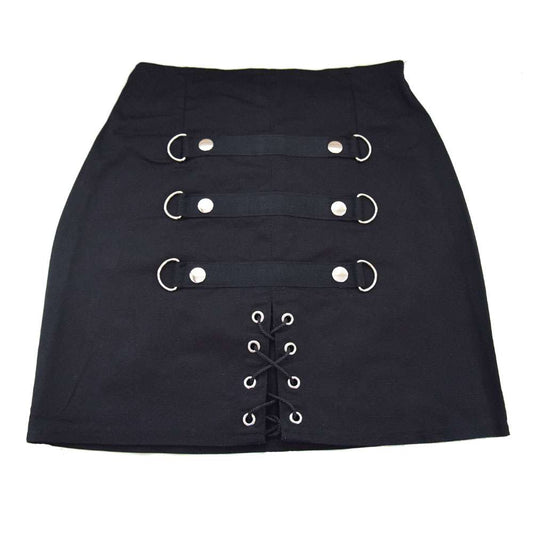 Women Gothic Phaze Pencil Skirt | Sleek Black Alternative Fashion Skirt