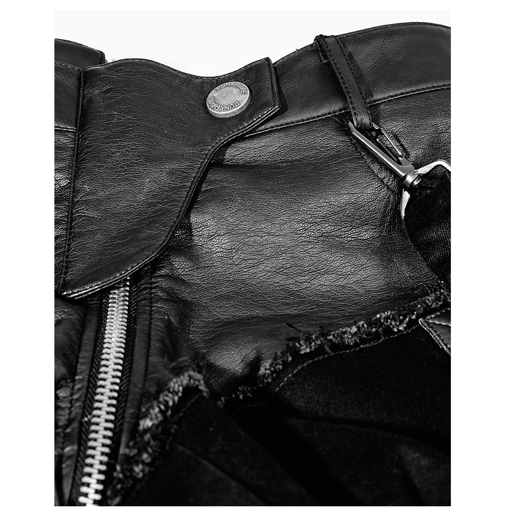 Women Jeans Apocalyptic Style Pant Gothic Black Military Trousers Black Sexy Faux Leather Pant - Alternative Gothic Dark Wear | Embrace Dark Aesthetic Men & Women Gothic Clothing