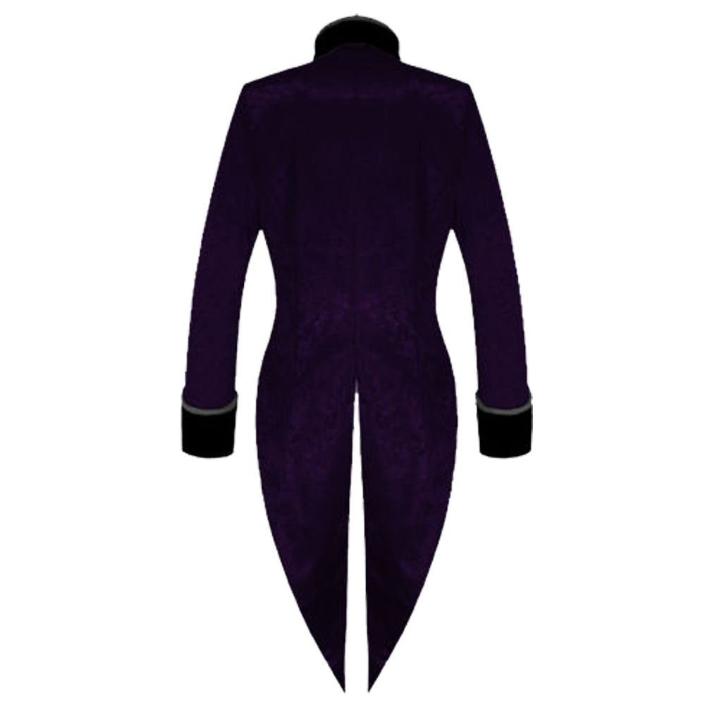 Men Steampunk Victorian Purple Tailcoat | Gothic Vintage Formal Jacket