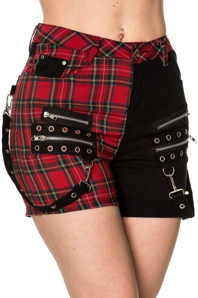 Punk Women Shorts Gothic Fashion Banned Badass Babes Shorts Women Skirt - Alternative Gothic Dark Wear | Embrace Dark Aesthetic Men & Women Gothic Clothing