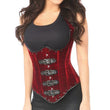 Women Velvet Victorian Underbust Corset | Steel Boned Waist Cincher