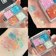 Women's Four-color Sequins Watch Show Makeup Super Flash Glue-free Eye Shadow