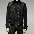 Men Steampunk Gothic Braided Jacket Rock Metal Military Jacket Wool Army Short - Alternative Gothic Dark Wear | Embrace Dark Aesthetic Men & Women Gothic Clothing