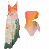 Siamese Conservative Covering Belly Thin Swimsuit French Retro One-piece Bikini