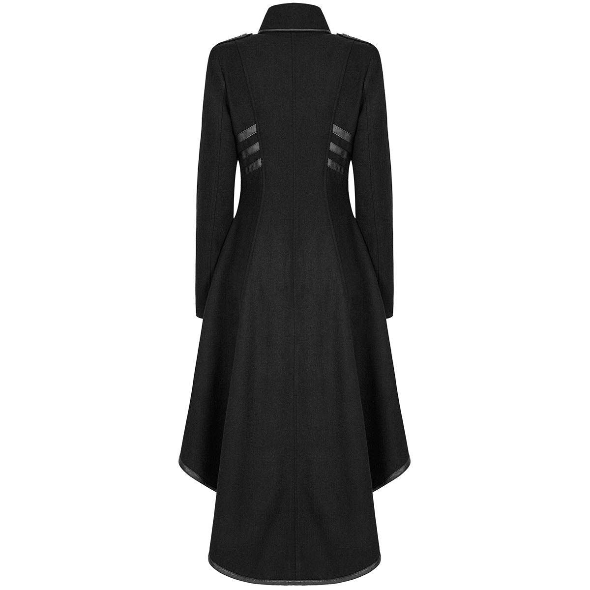 Women Gothic Military Steampunk Coat Long Jacket Black Steampunk Army Uniform - Alternative Gothic Dark Wear | Embrace Dark Aesthetic Men & Women Gothic Clothing