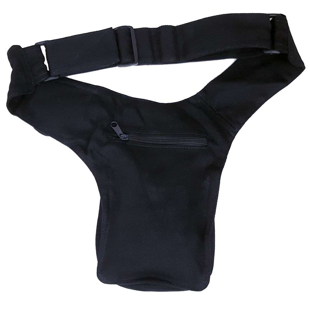 Hip Bag | Canvas Waist Pouch with Multiple Pockets & Adjustable Belt