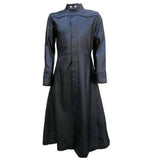 Neo Matrix Long Leather Trench Coat | Keanu Reeves Inspired Goth Full-Length Black Coat