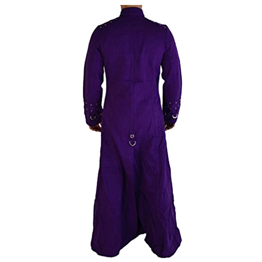 Pinhead Hellraiser Purple Long Coat for Men | Gothic Horror Punk Trench Coat