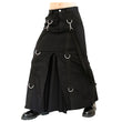 Aderlass Floor-Length Chain Kilt | Men Gothic Denim Skirt with Bondage Straps & D-Rings