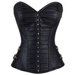 Women Gothic Faux Leather Overbust Corset | Sexy Steel Boned Waist Training Corset