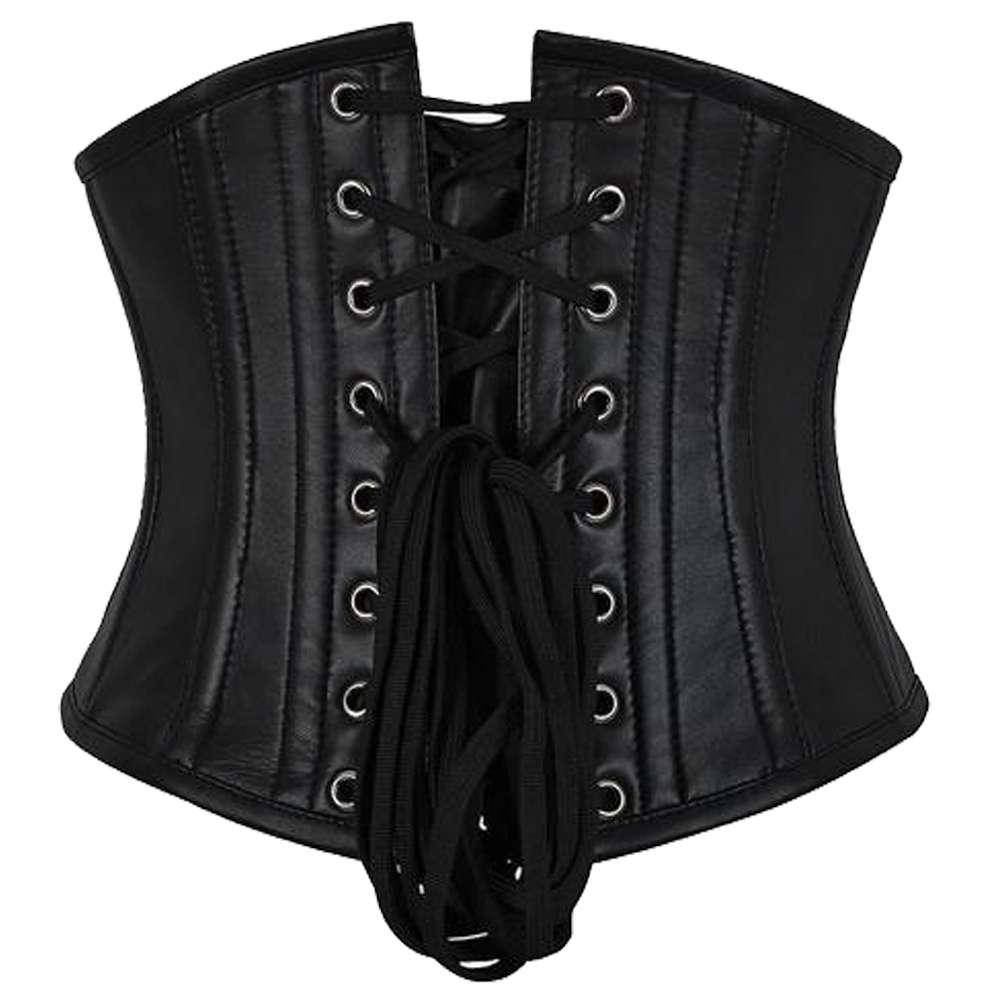 Women Giulietta Sexy Underbust Corset | Genuine Leather Steel Boned Waist Trainer Corset