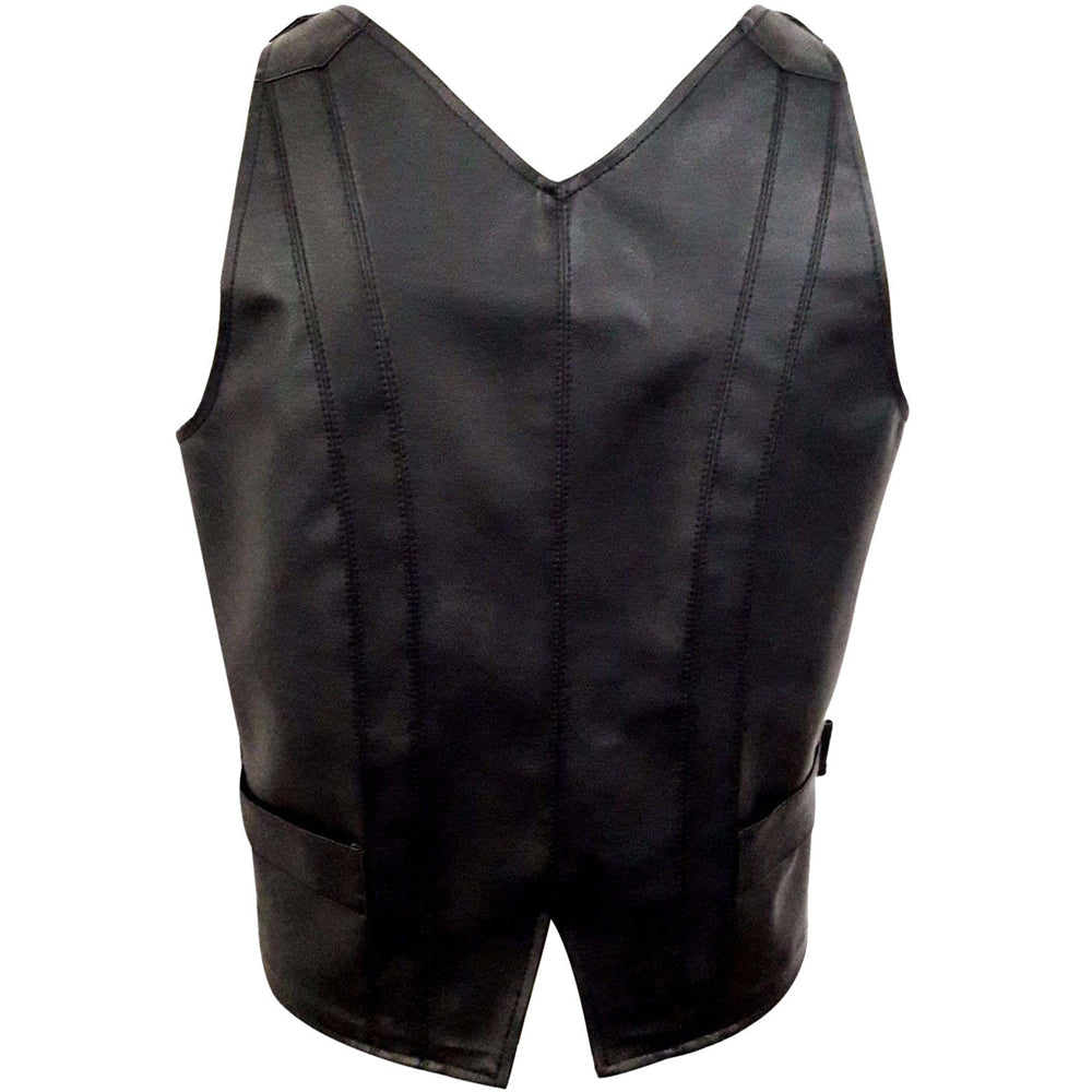 Men Real Leather Heavy Duty Vest Steampunk Gothic Style Vest Waistcoat - Alternative Gothic Dark Wear | Embrace Dark Aesthetic Men & Women Gothic Clothing