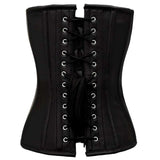 Women Donne Steampunk Underbust Corset | Real Crunch Leather Waist Trainer Corset