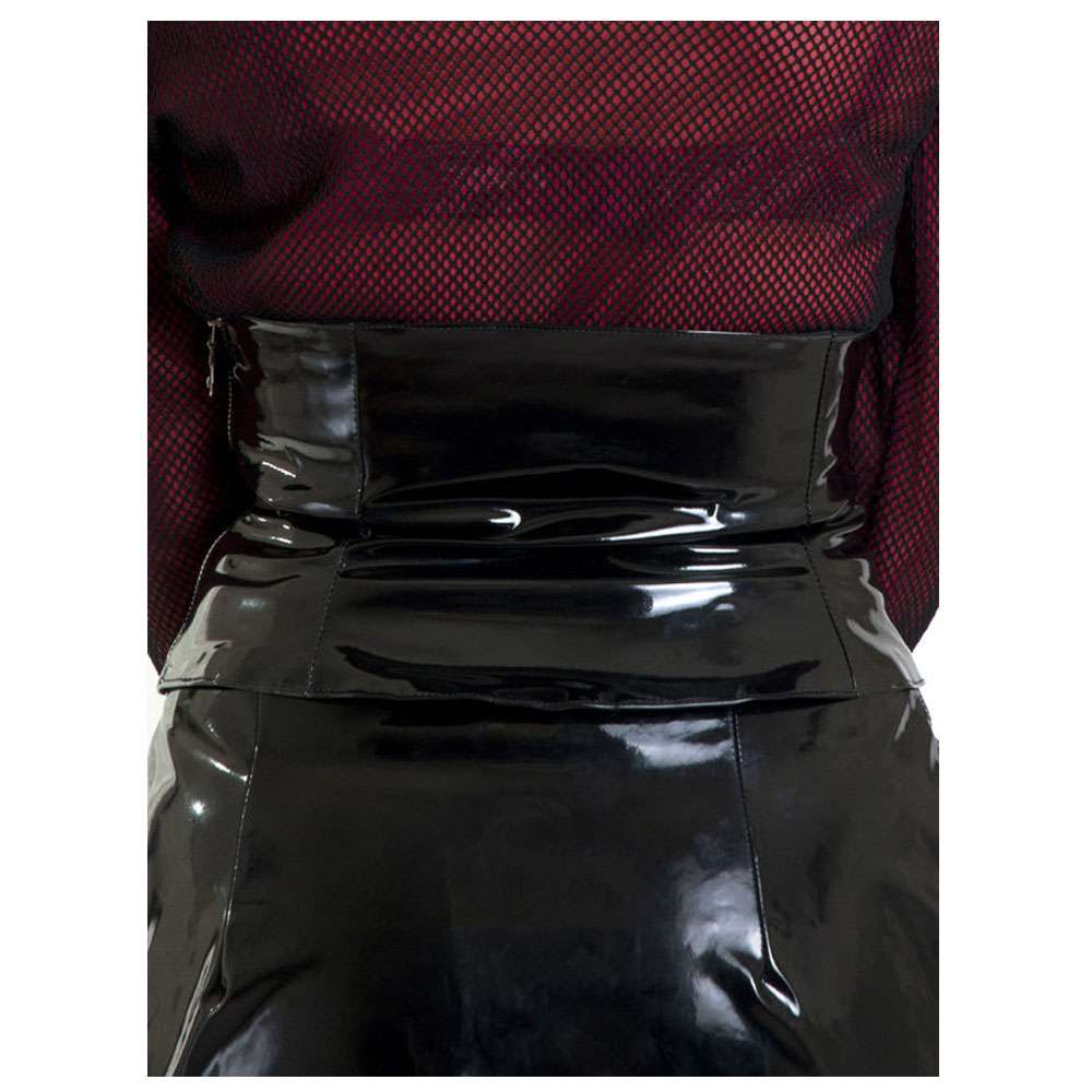 Vinyl PVC Underbust Corset | Shiny Fetish Waist Cincher with Steel Boning