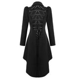 Women Gothic Dark In Love Lamentia Coat | Long Woolen-Feel Gothic Winter Coat