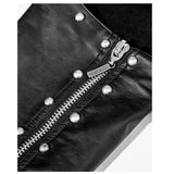 Women Jeans Apocalyptic Style Pant Gothic Black Military Trousers Black Sexy Faux Leather Pant - Alternative Gothic Dark Wear | Embrace Dark Aesthetic Men & Women Gothic Clothing