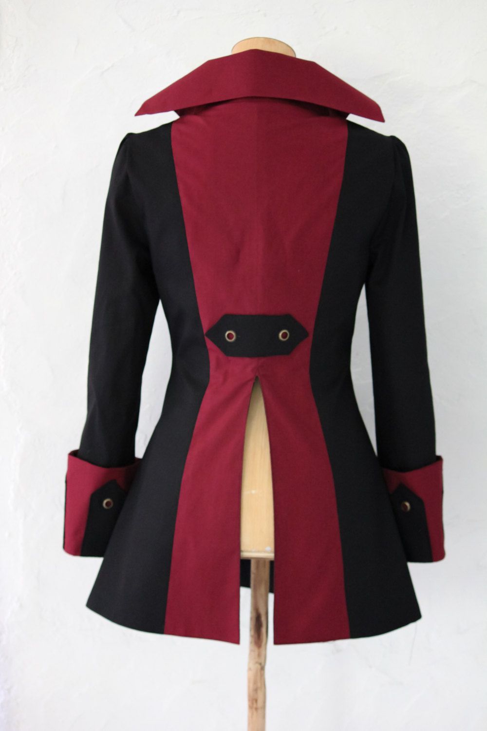 Women Steampunk Military Jacket | Burning Man Victorian Pirate Cotton Coat