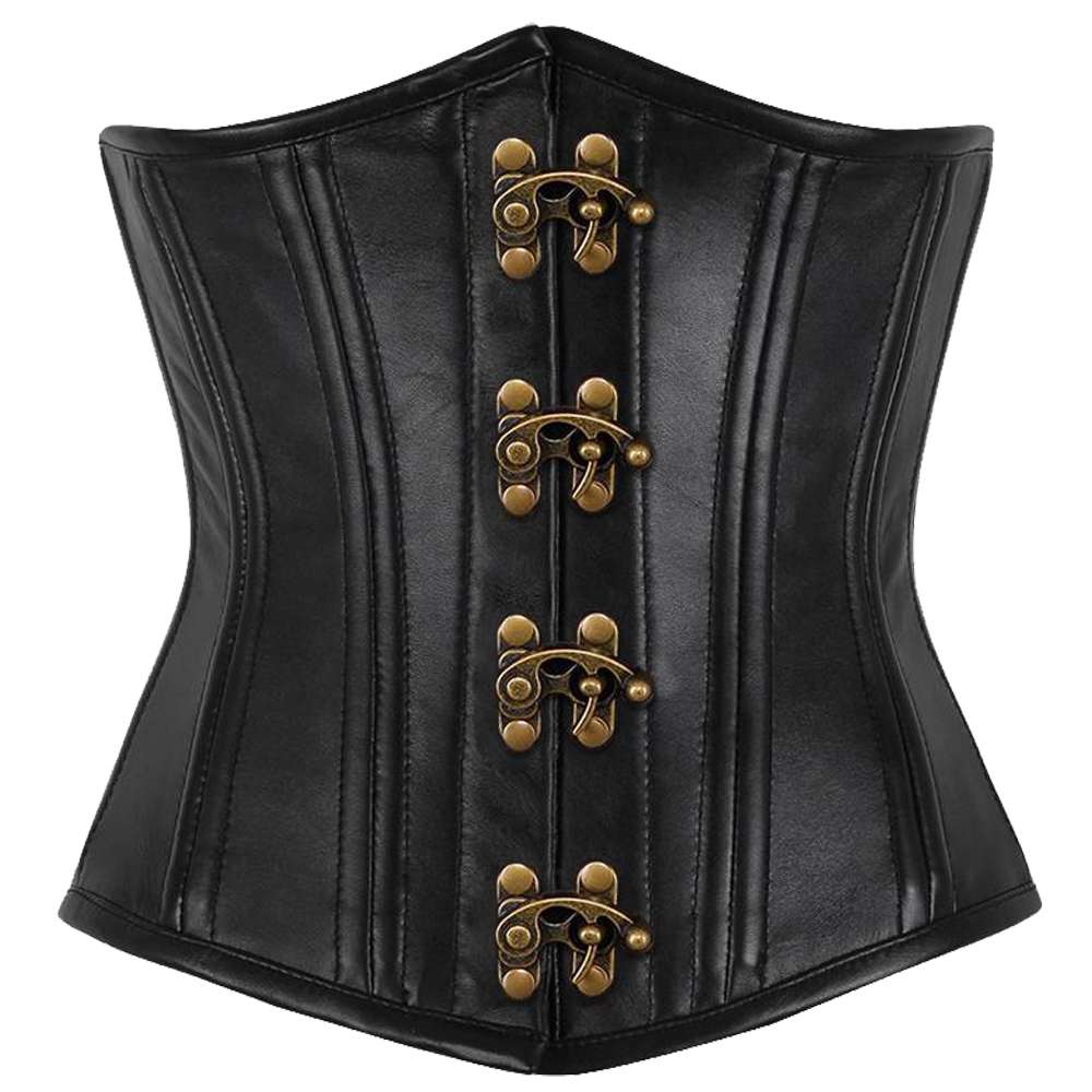 Women Underbust Longline Corset | Black Sheep Nappa Leather Waist Training Corset