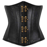 Women Underbust Longline Corset | Black Sheep Nappa Leather Waist Training Corset