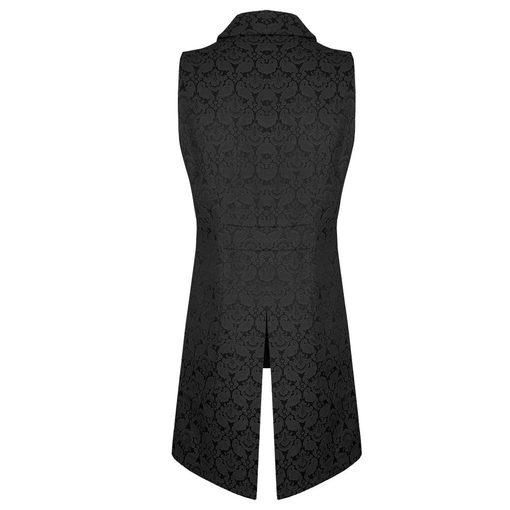 Pentagramme Governor Men Black Waistcoat - Alternative Gothic Dark Wear | Embrace Dark Aesthetic Men & Women Gothic Clothing