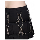 Women Black Cotton Gothic Mini Skirt | Everyday Essential Above Knee Darkwear