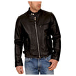 Men Slim Fit Cowhide Leather Biker Jacket | Classic Motorcycle Riding Coat