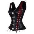 Women Corset Janyse Overbust | Faux Leather Shoulder Straps Steel Boned Corset