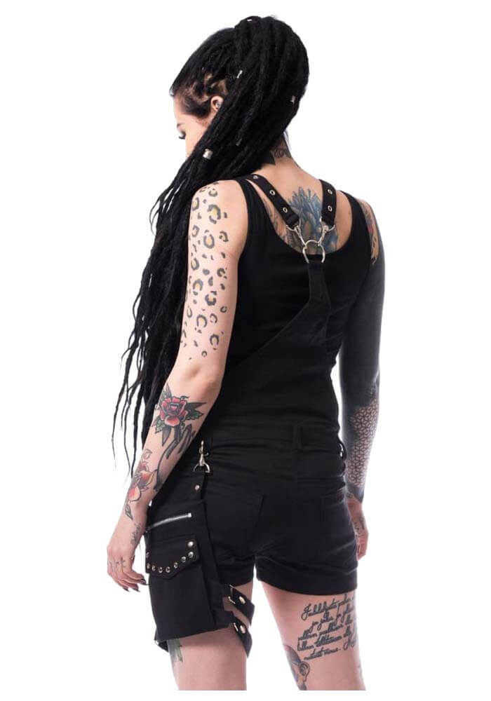 Heartless Vixxin Gothic Glam Jumpsuit | Nathalie Playsuit with Adjustable Straps & Detachable Pocket