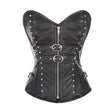 Women Corset Jeremy Sheep Napa Leather | Steel Boned History Corset with Silver Zip