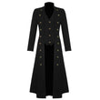 Men Pirates Steampunk Gothic Victorian Military Trench Coat | Vintage Cotton Long Jacket