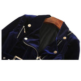 Women Slim Velvet Gothic Coat | Zipper Front Elegant Goth Outerwear