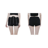 Women Tech Noir Gothic Shorts | Futuristic Cyberpunk Streetwear