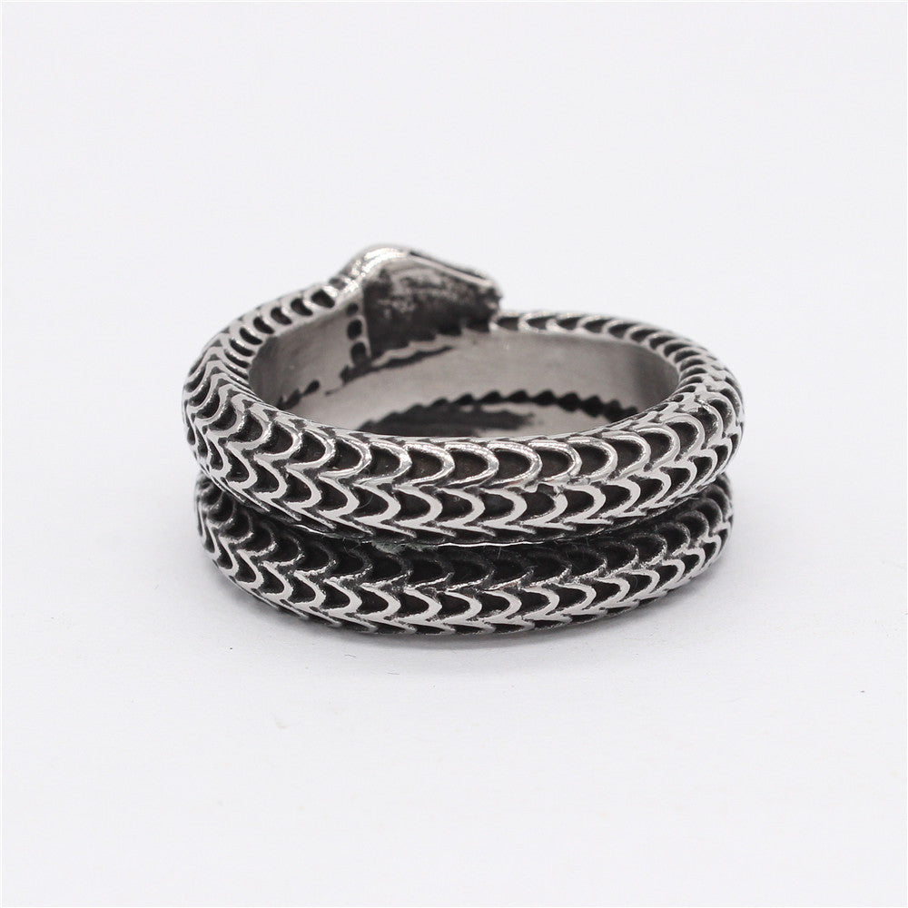 Men's And Women's Gothic Style Snake Head Ring