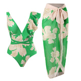 Siamese Conservative Covering Belly Thin Swimsuit French Retro One-piece Bikini