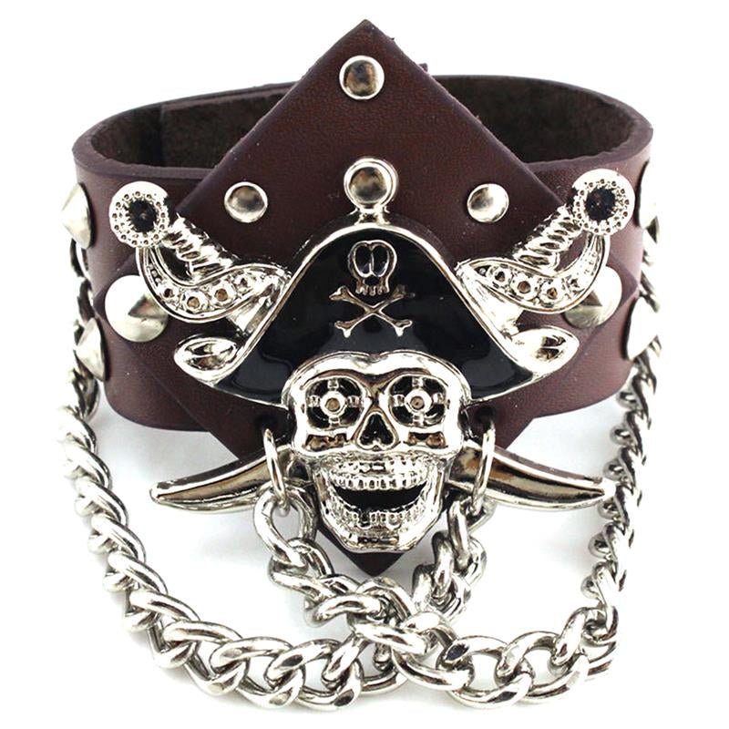 Rivet chain punk bracelet - Alternative Gothic Dark Wear | Embrace Dark Aesthetic Men & Women Gothic Clothing